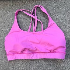 lululemon energy bra- hot pink, size 8 GUC